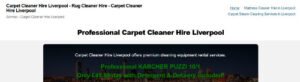 carpet cleaner hire Liverpool